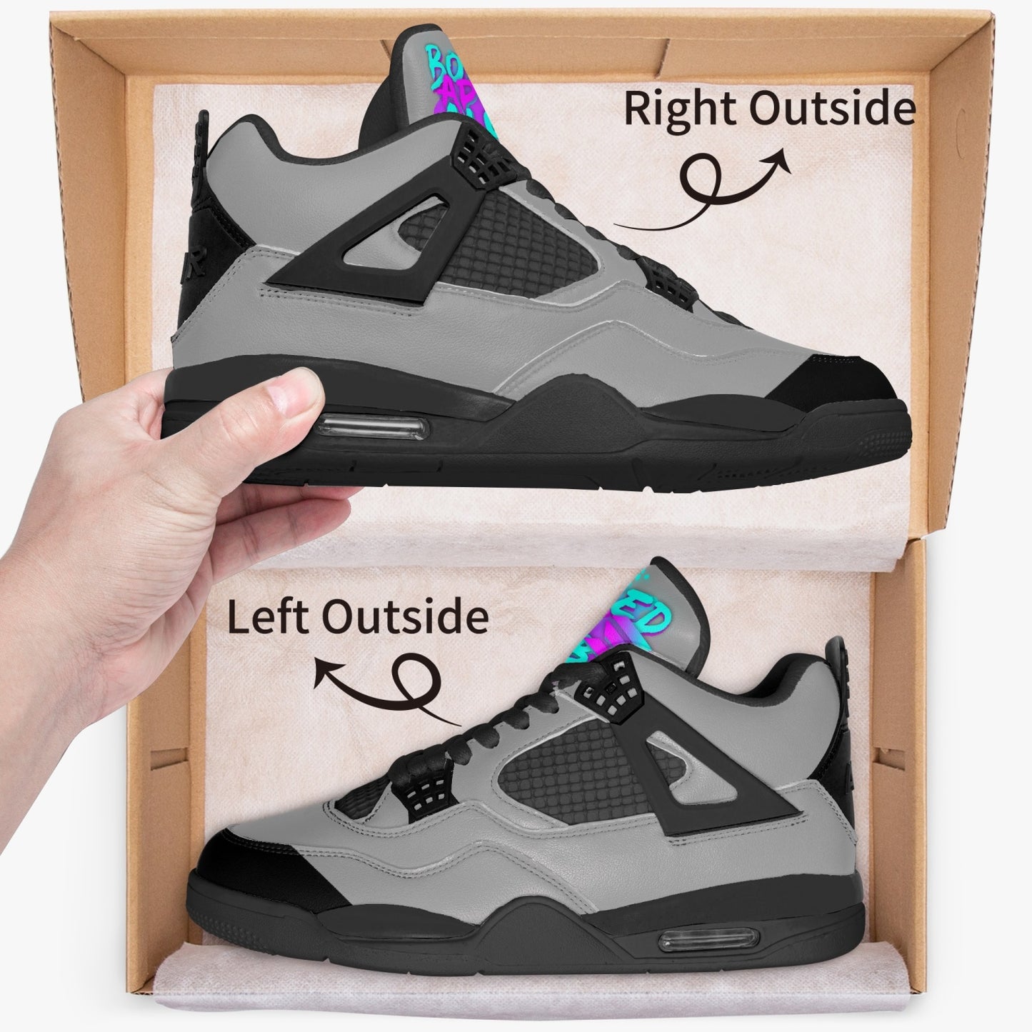 CEMENT GREY BASCketball Sneakers
