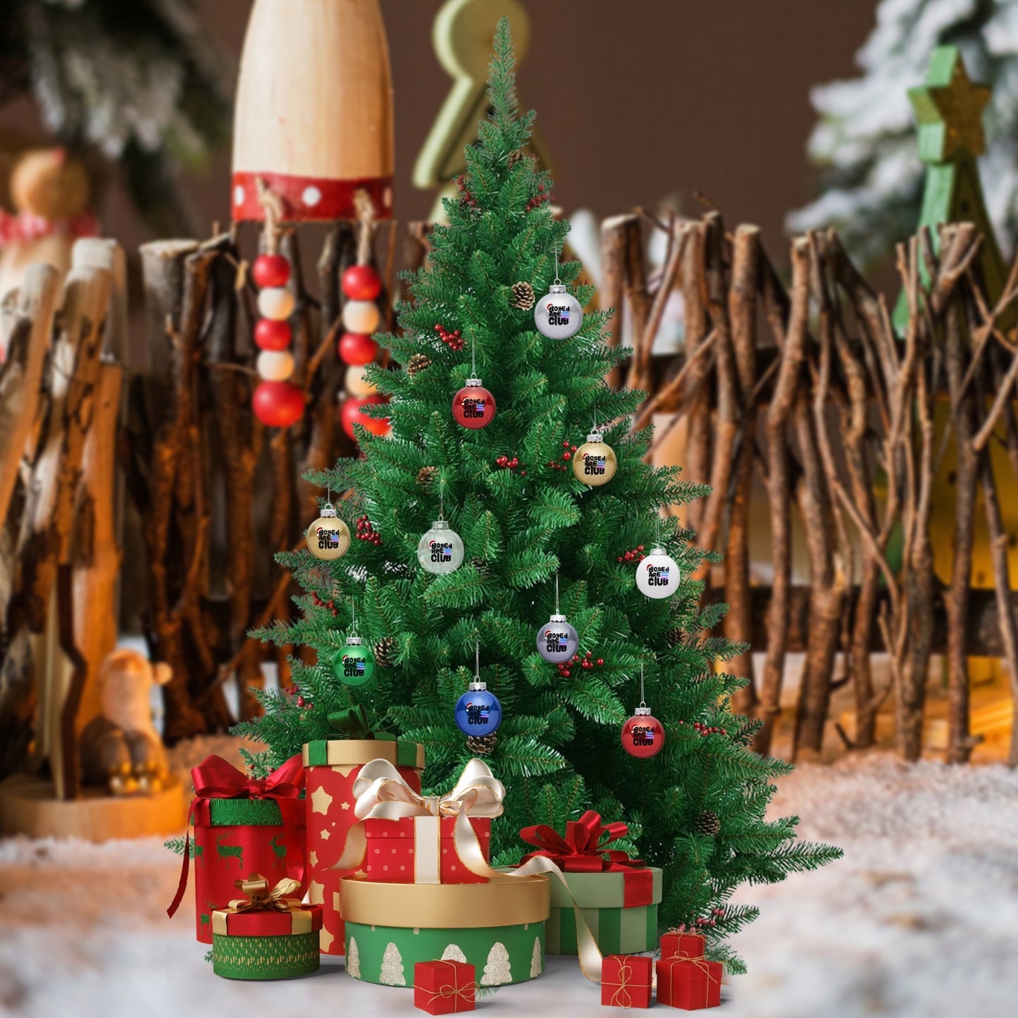 BASC Christmas 4 Set Ornaments