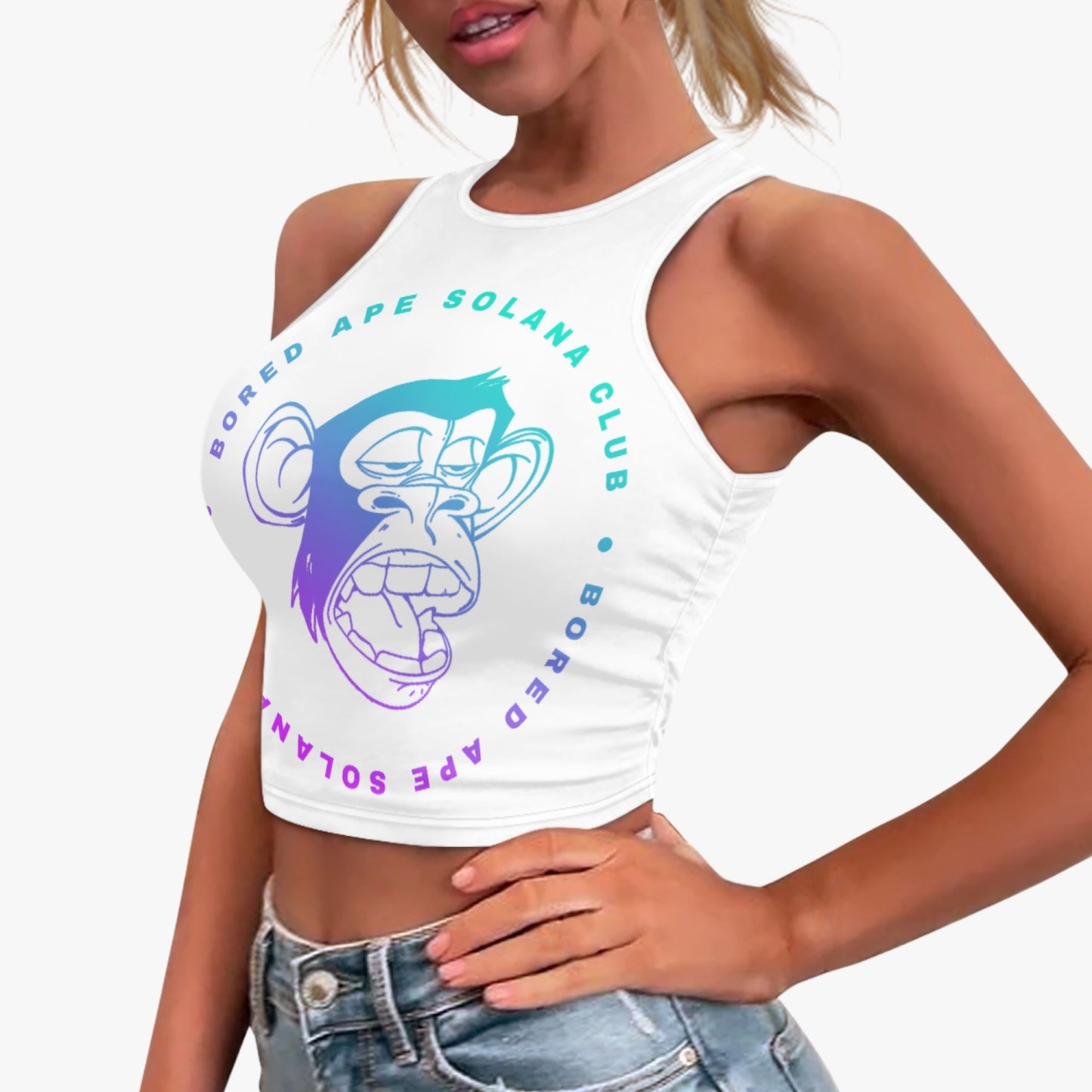 BASC Womens Racer Crop Top