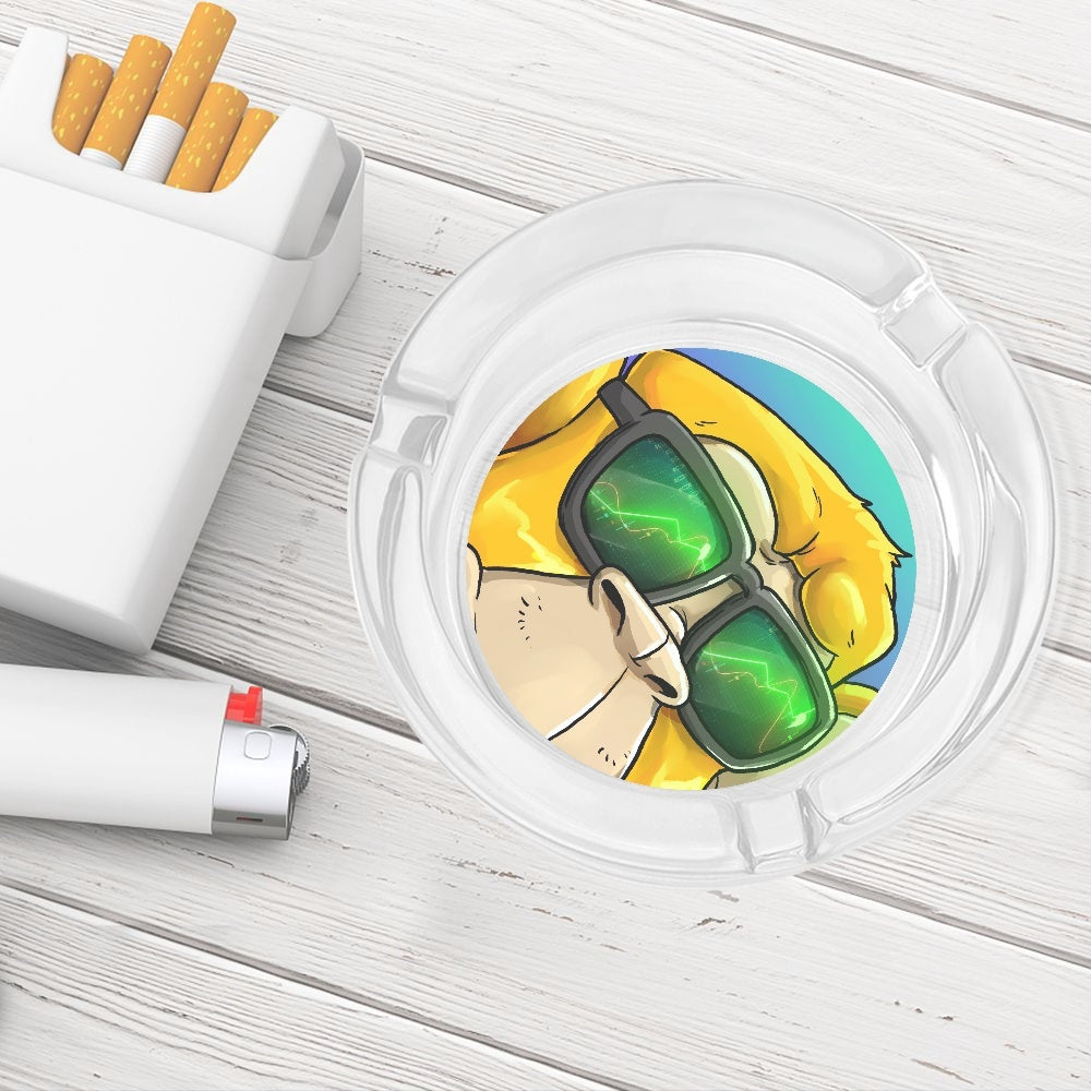 BASC GOLDIE Glass Ashtray