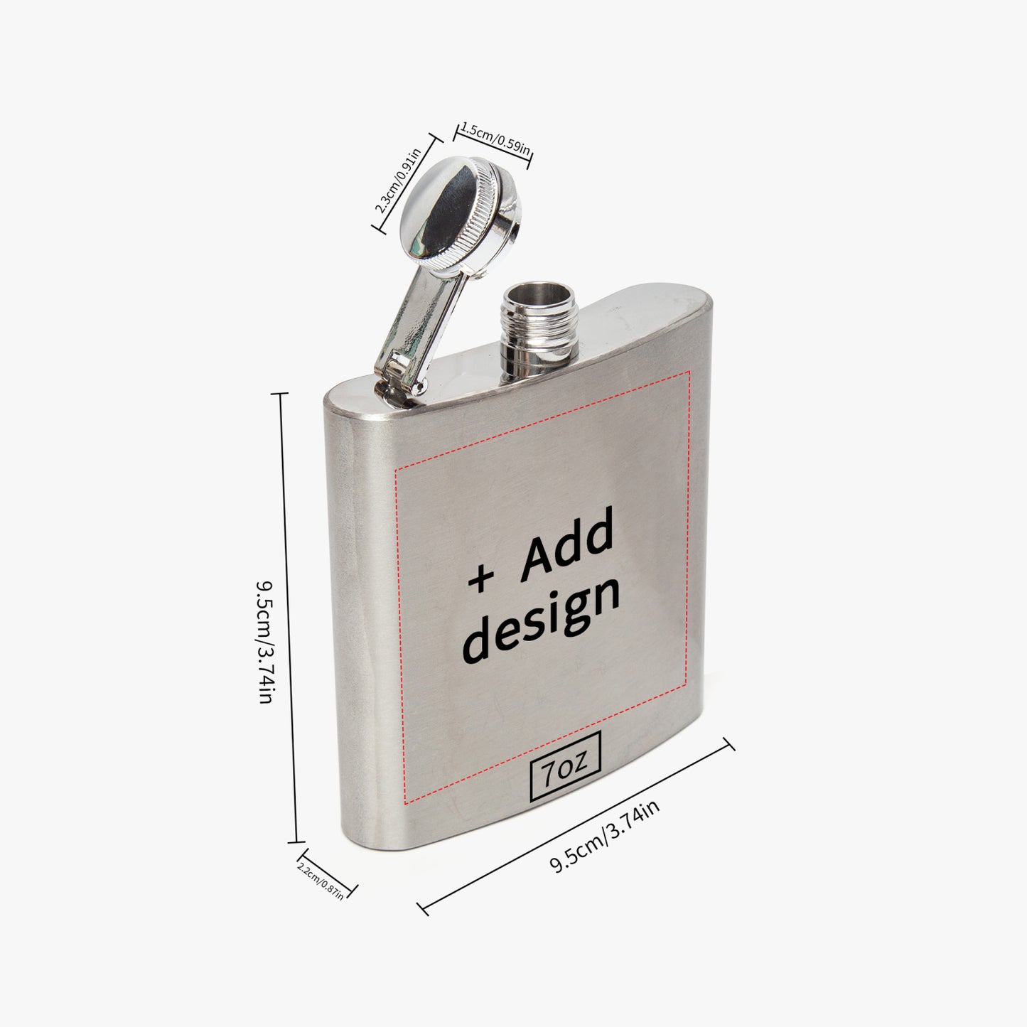 BASC V2 Stainless Steel Hip Flask