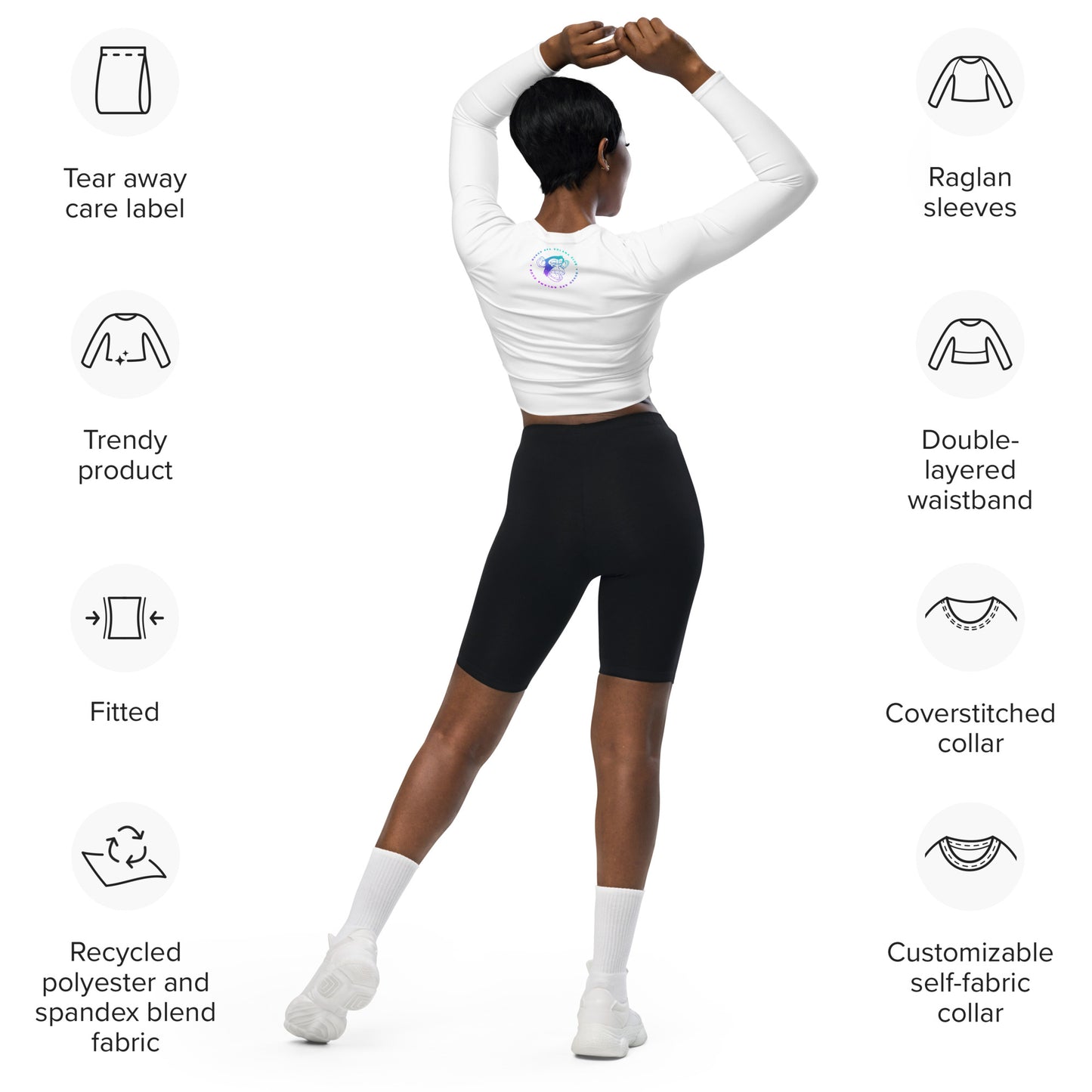 BASC LADIES long-sleeve crop top