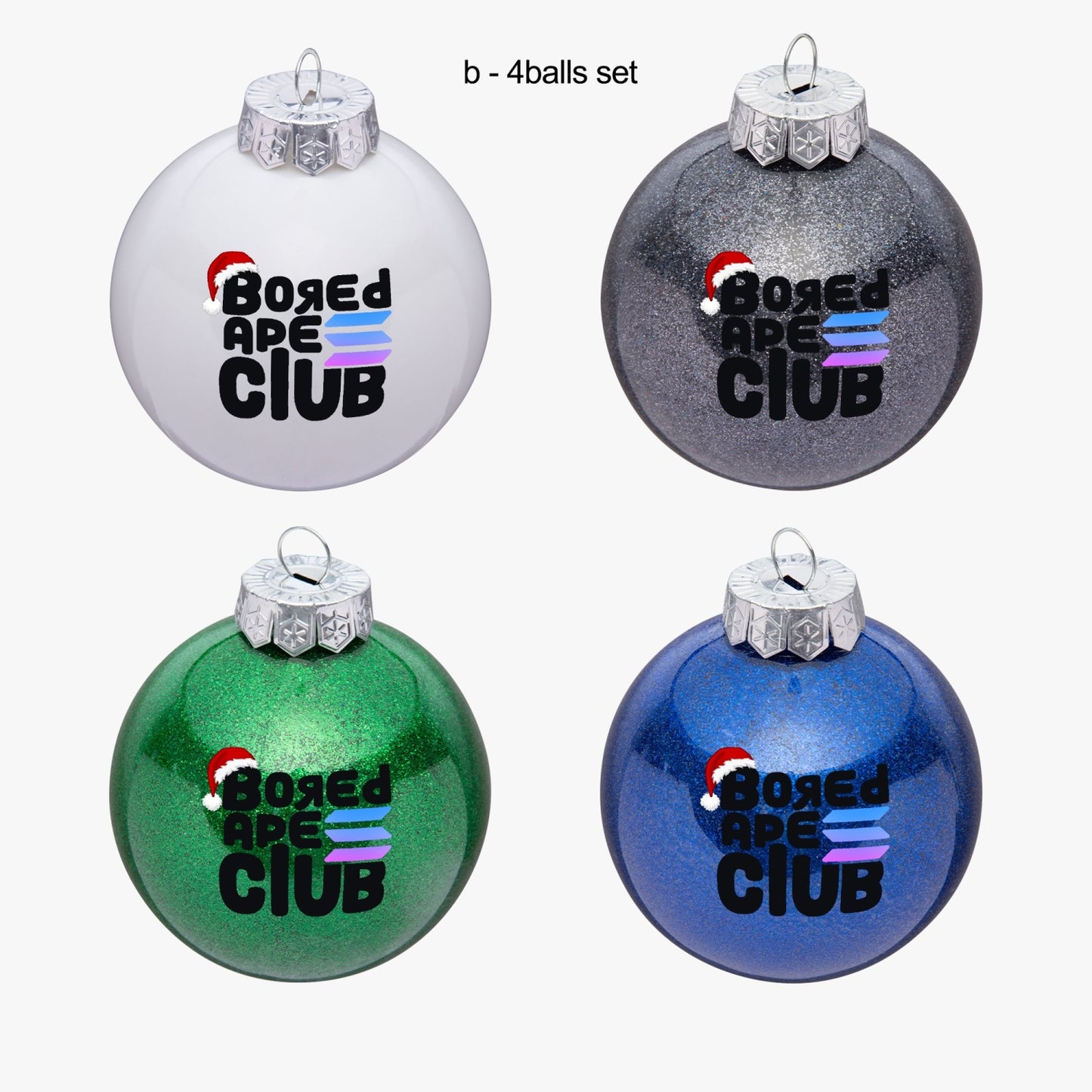 BASC Christmas 4 Set Ornaments