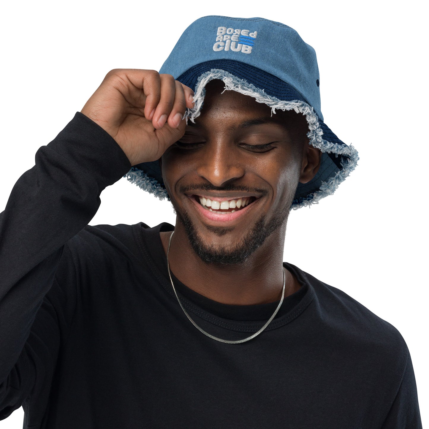 BASC Distressed denim bucket hat