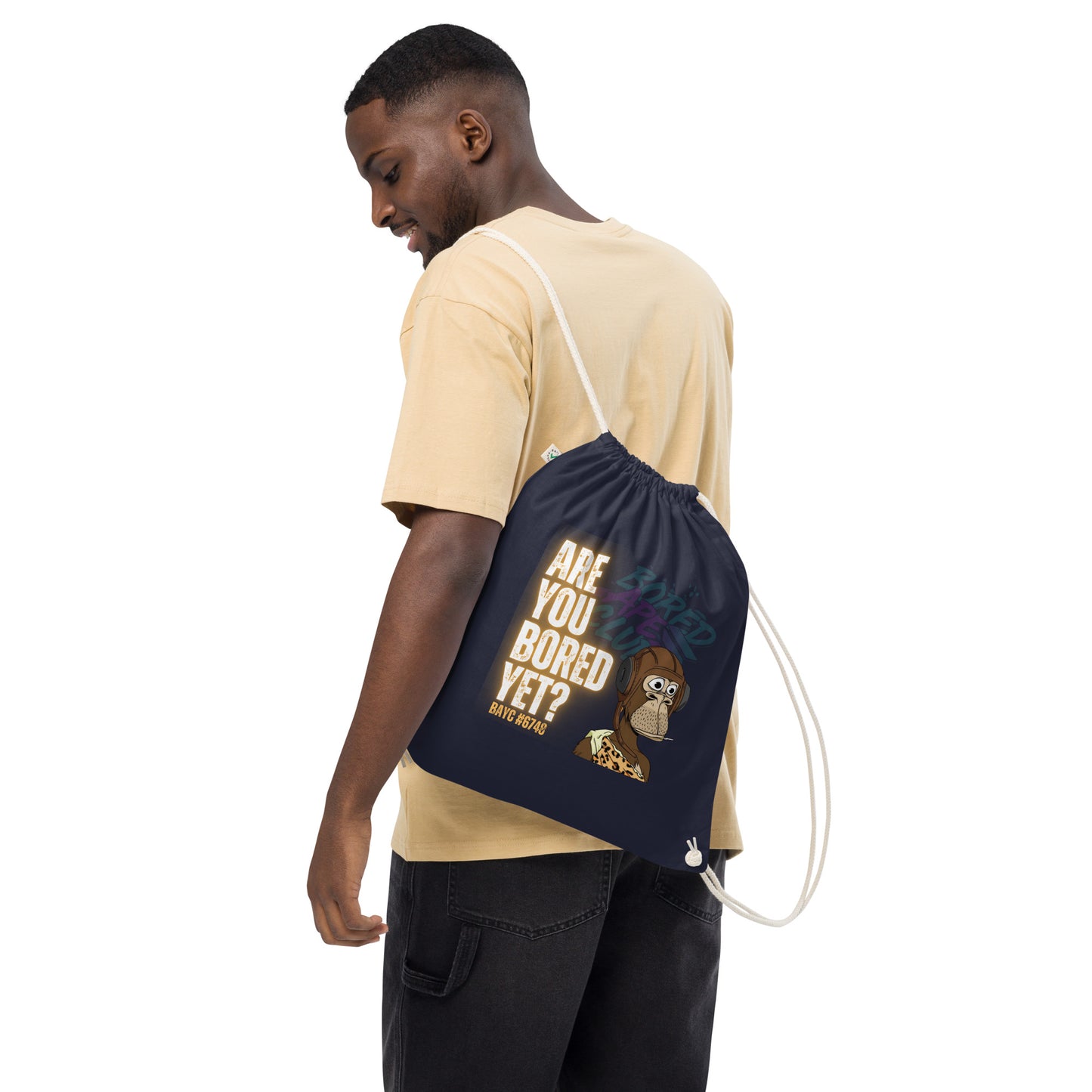 Bored yet? Drawstring goose bag