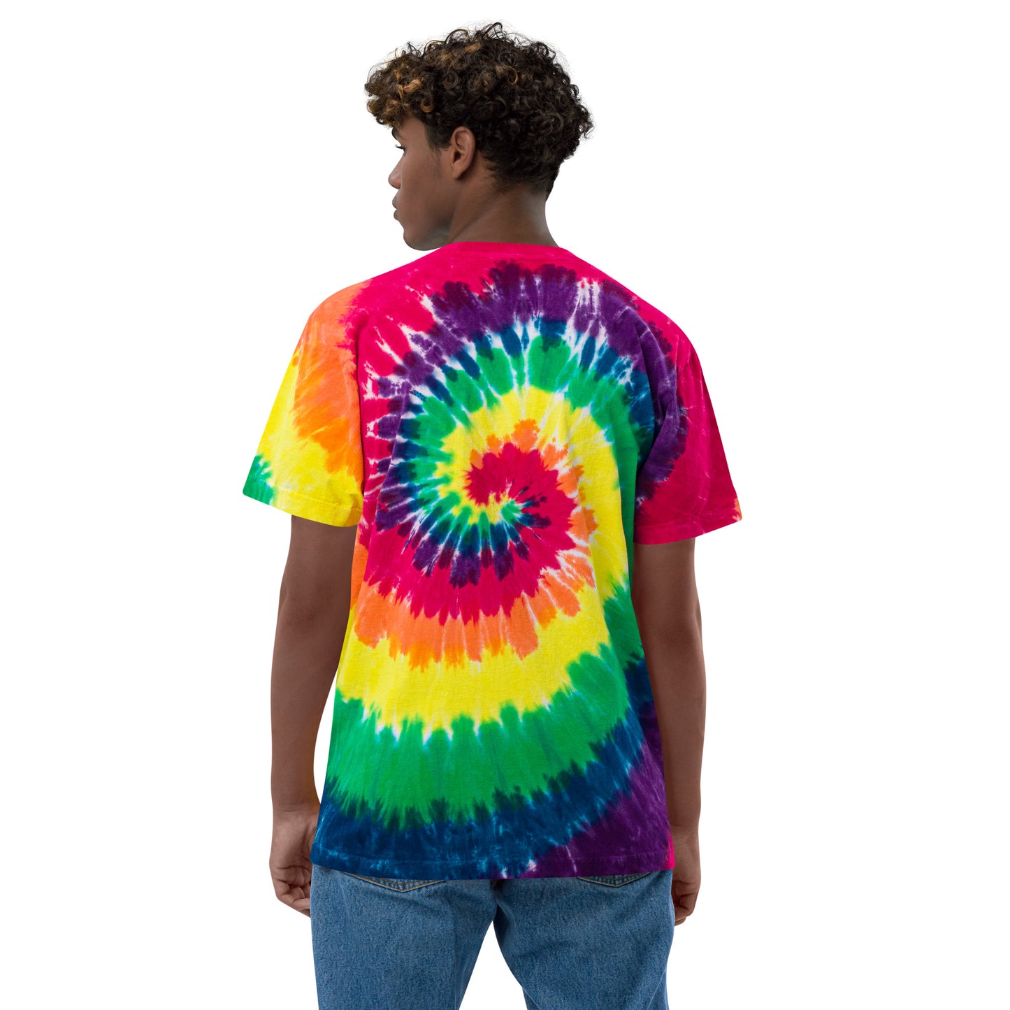 Camiseta oversize con efecto tie-dye