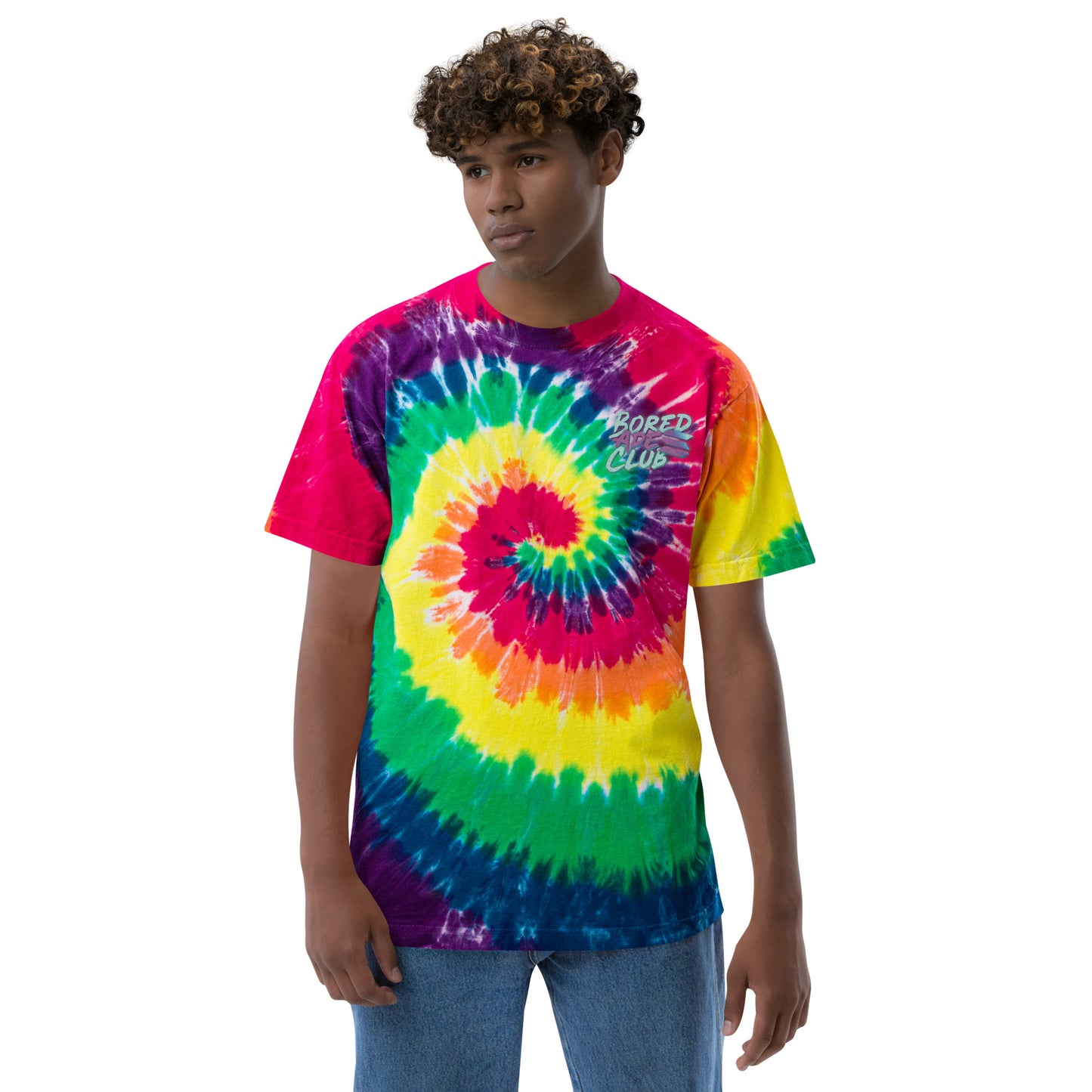 Camiseta oversize con efecto tie-dye