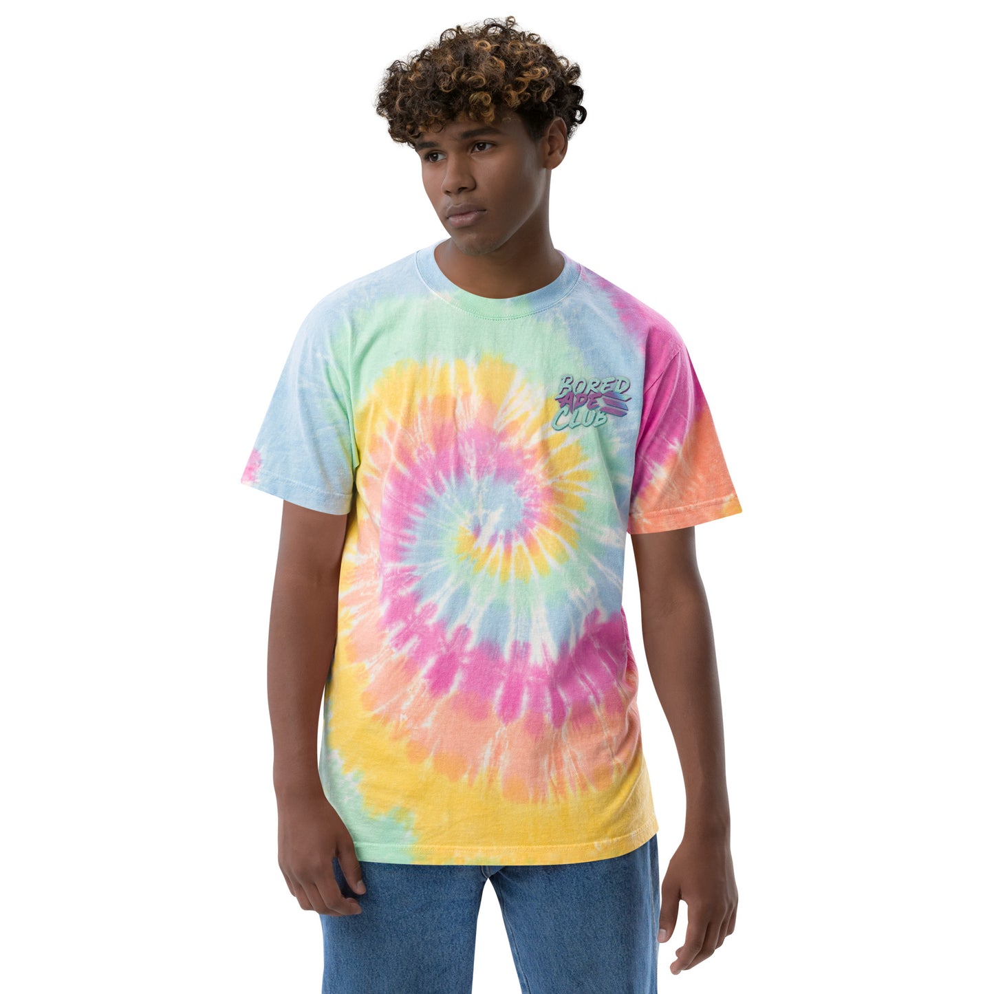 Camiseta oversize con efecto tie-dye