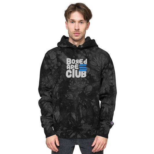 BASC LARGE LOGO EMBROIDERED Champion tie-dye hoodie