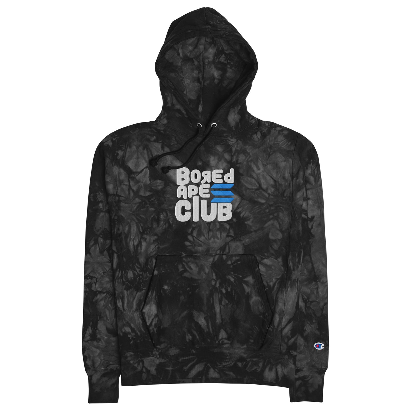 BASC LARGE LOGO EMBROIDERED Champion tie-dye hoodie