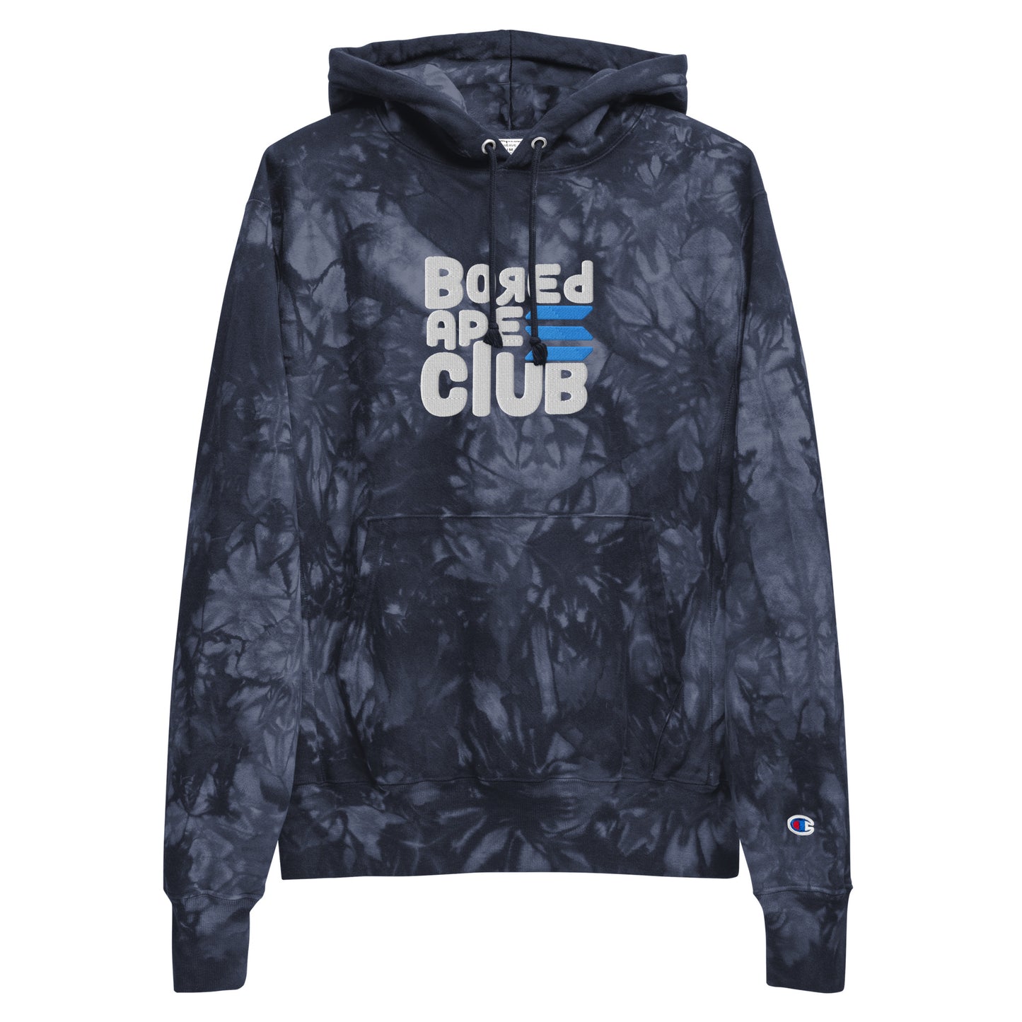BASC LARGE LOGO EMBROIDERED Champion tie-dye hoodie