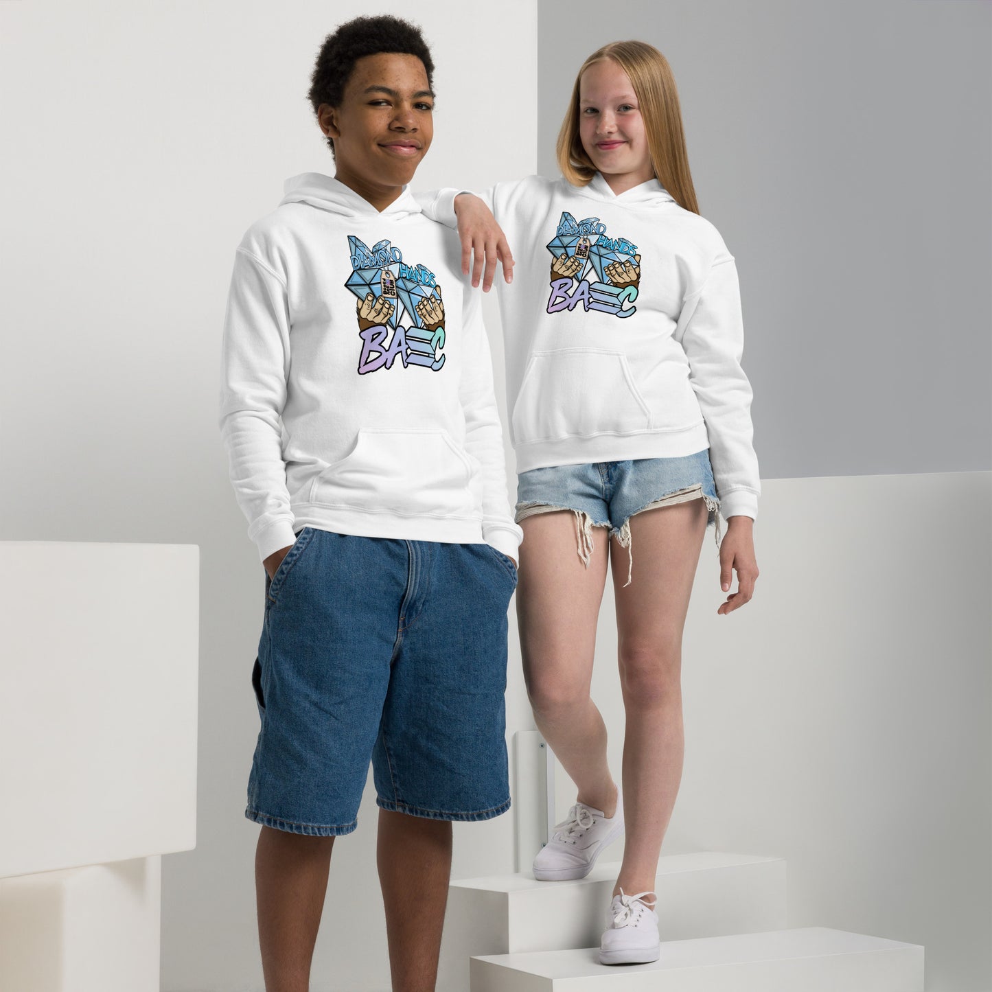 Kids BASC diamond hands hoodie