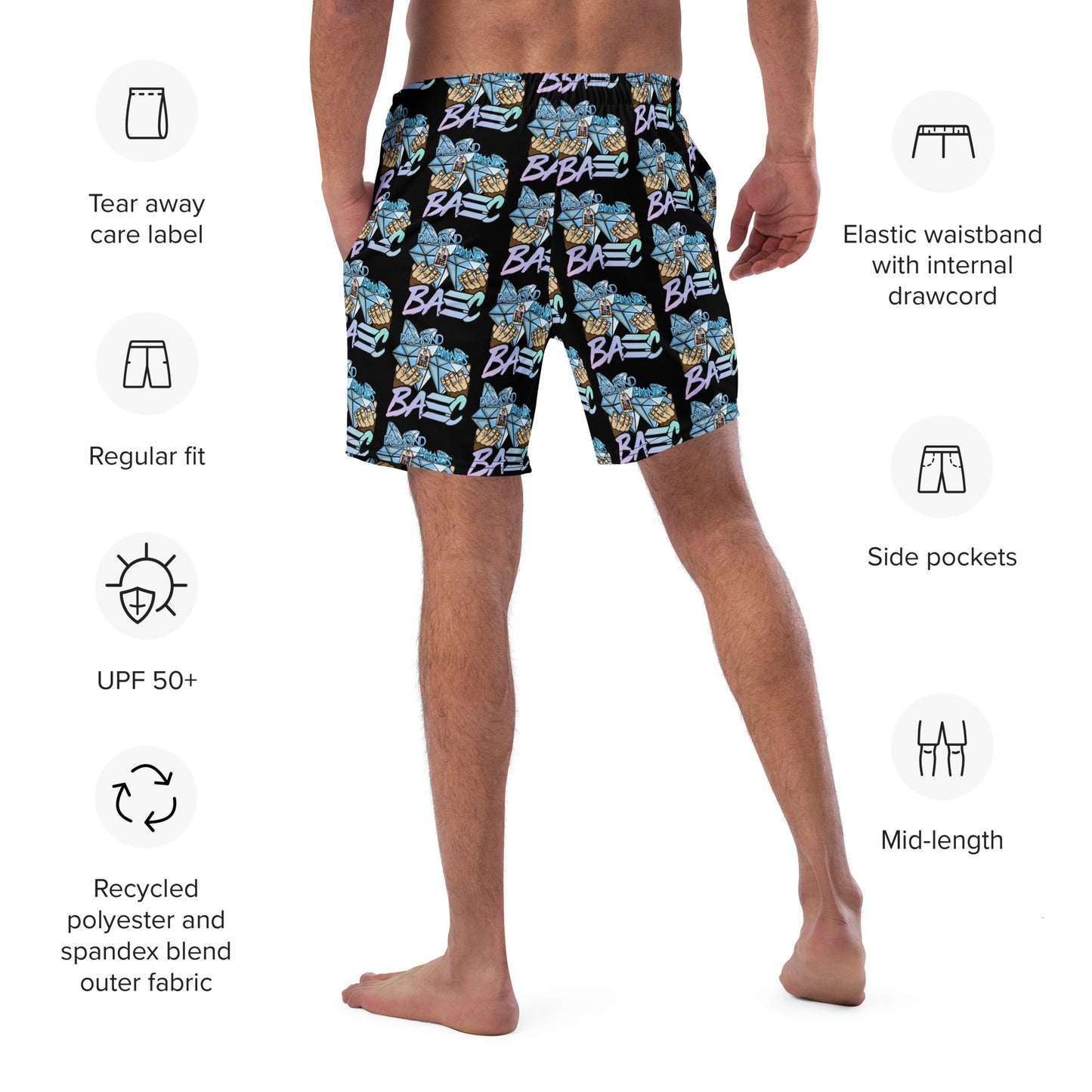 BASC DIAMOND HANDS swim trunks