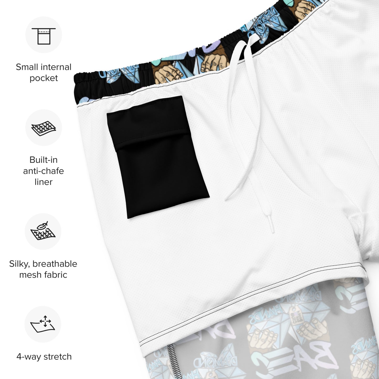 BASC DIAMOND HANDS swim trunks