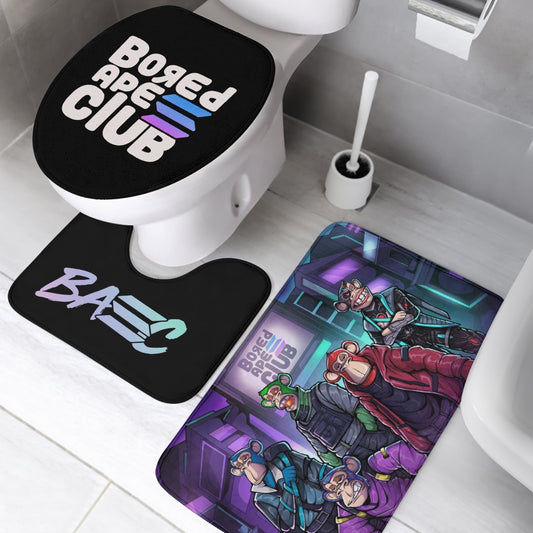 BASC 3 Pcs Toilet Rug Set