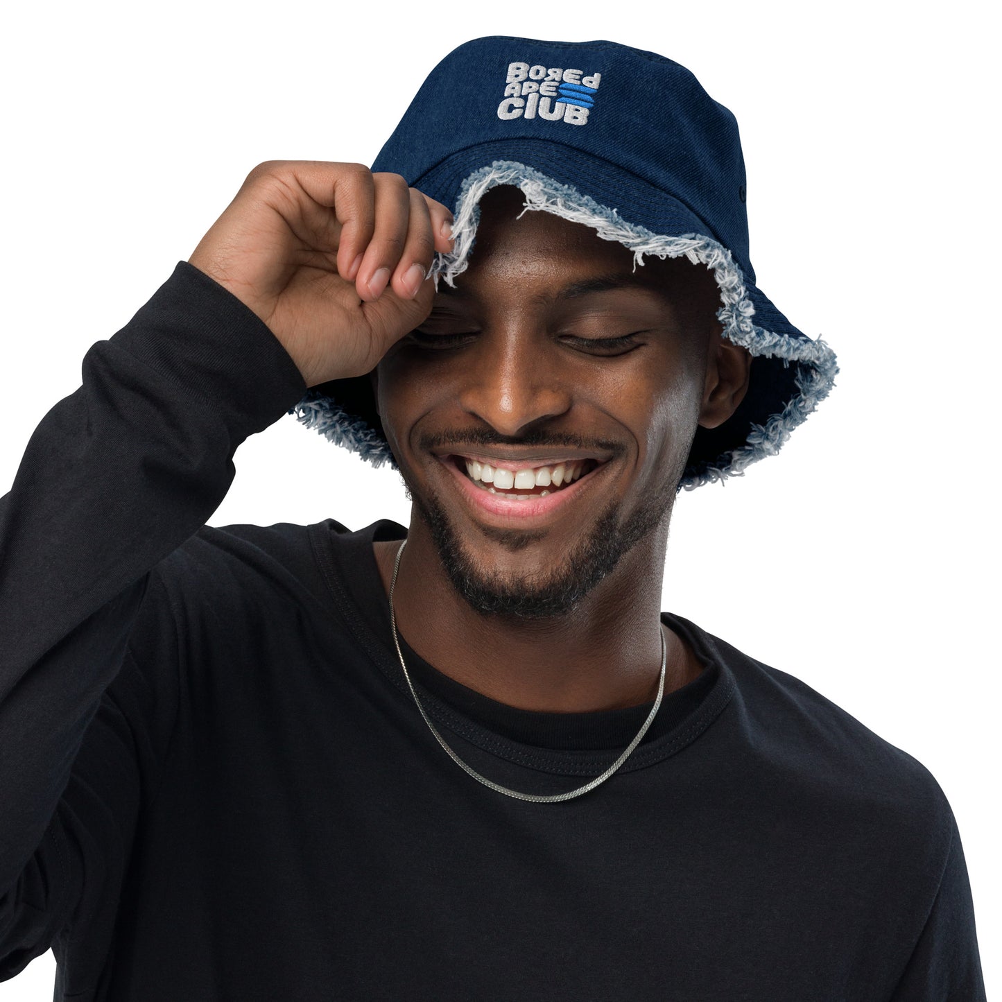 BASC Distressed denim bucket hat