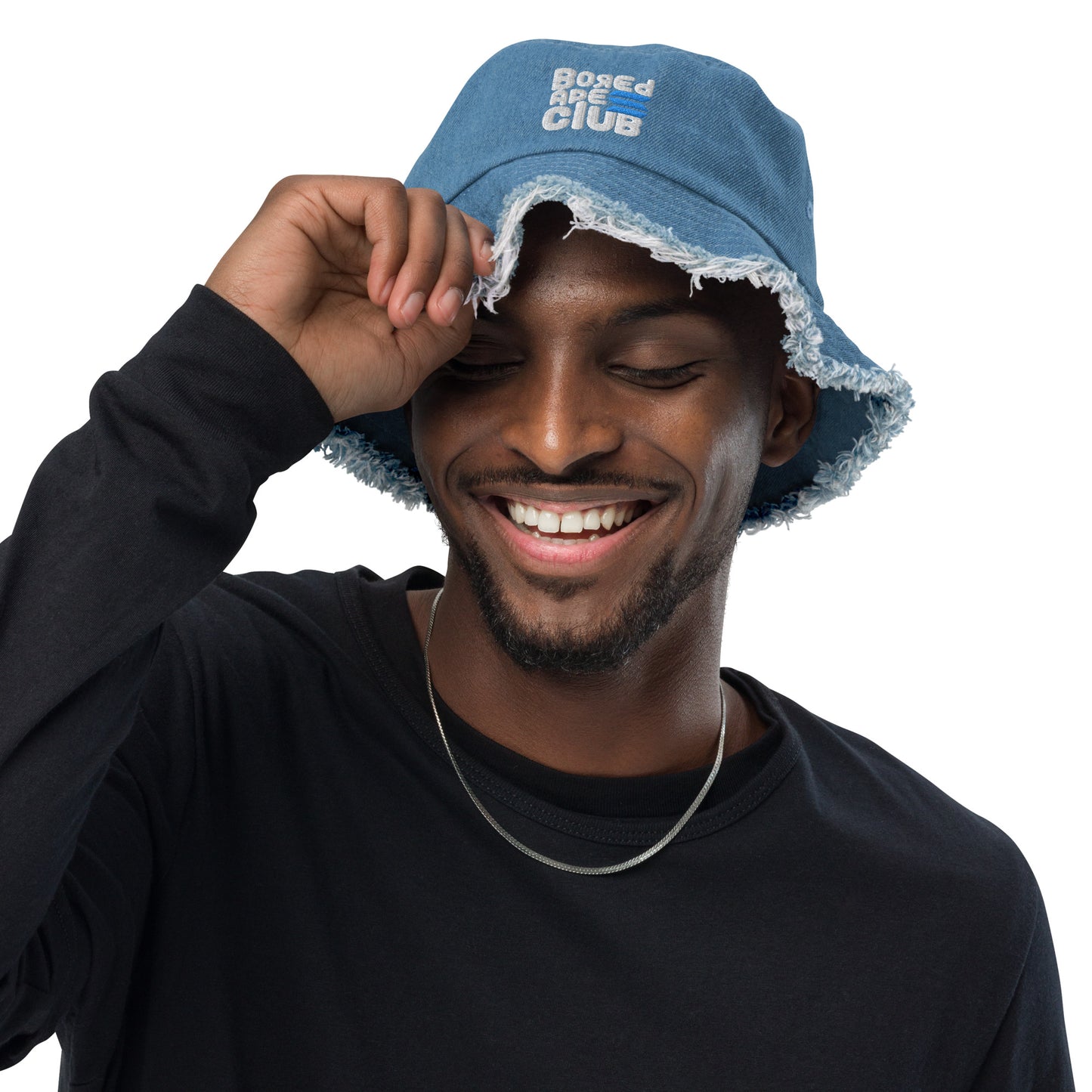 BASC Distressed denim bucket hat