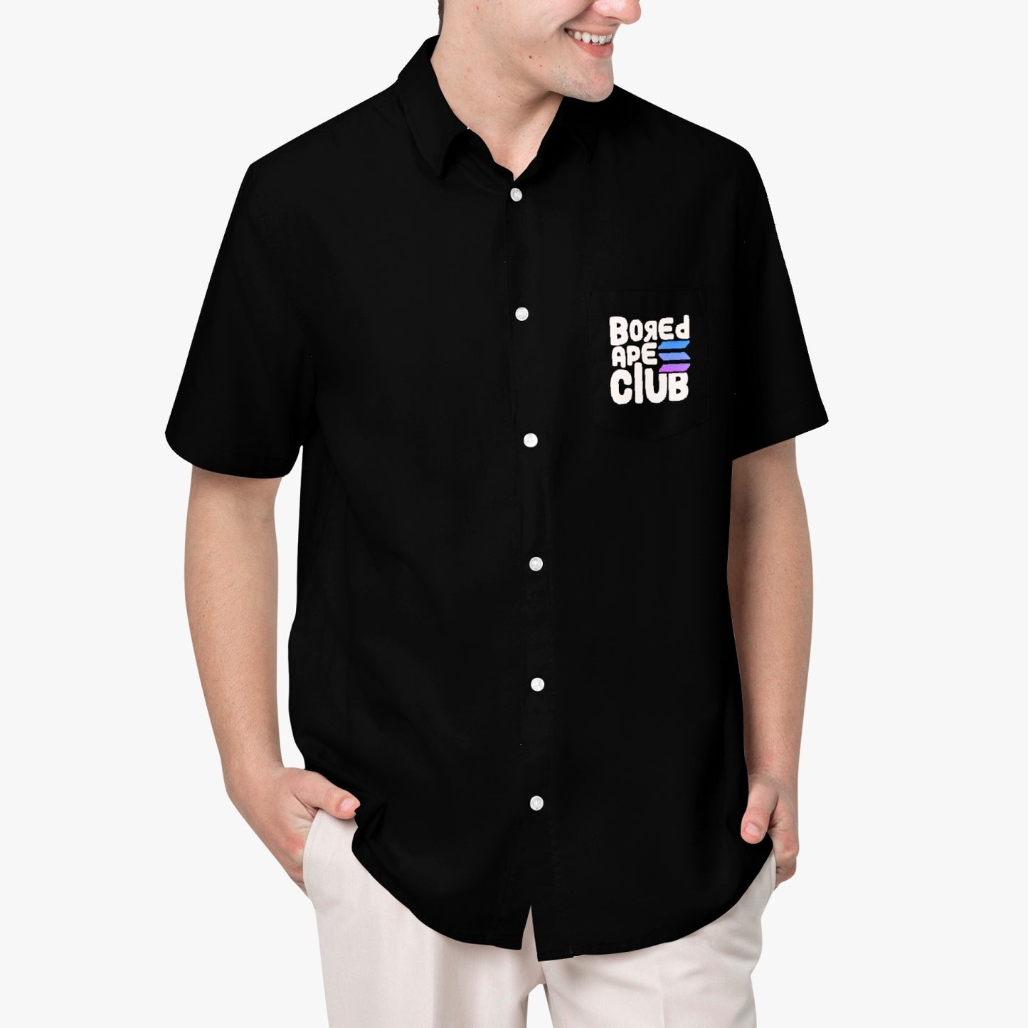 Simple all black basc logo boat Shirt