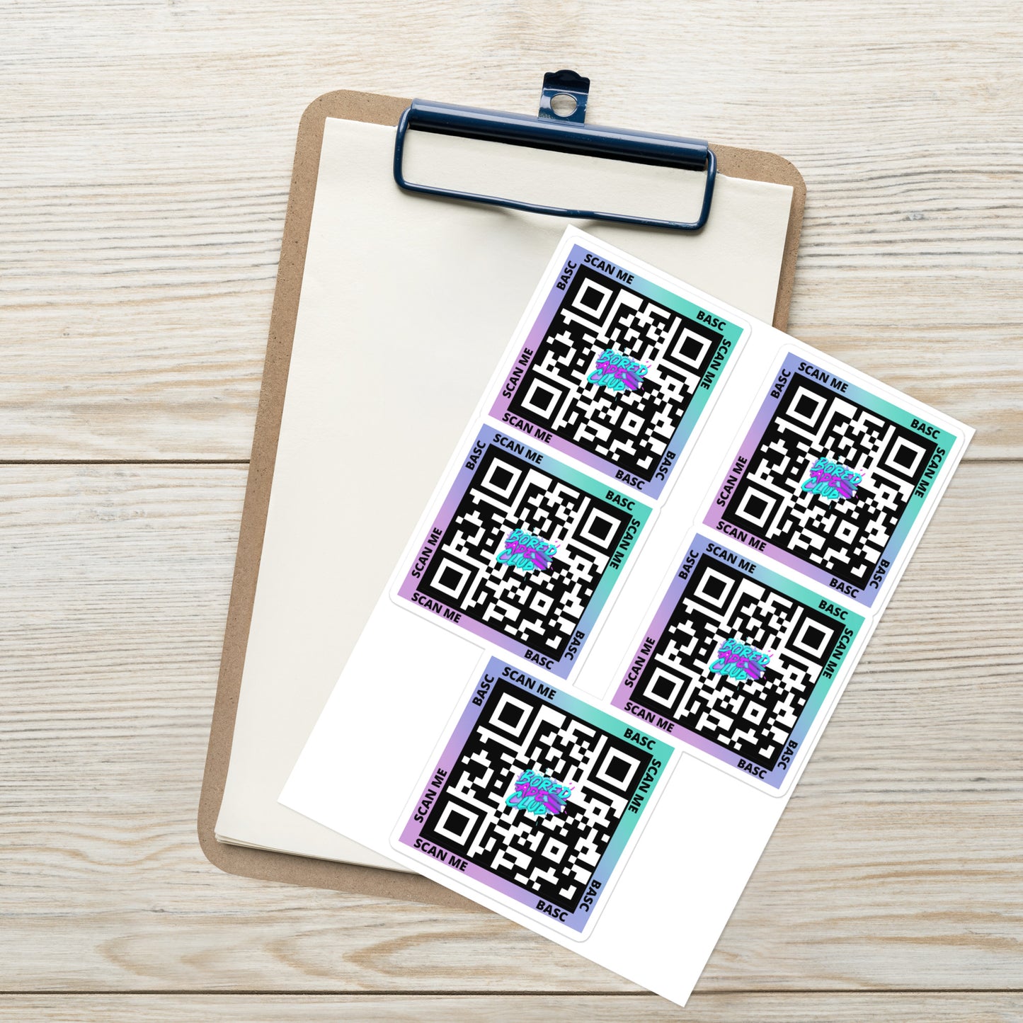 BASC QR code Sticker sheet